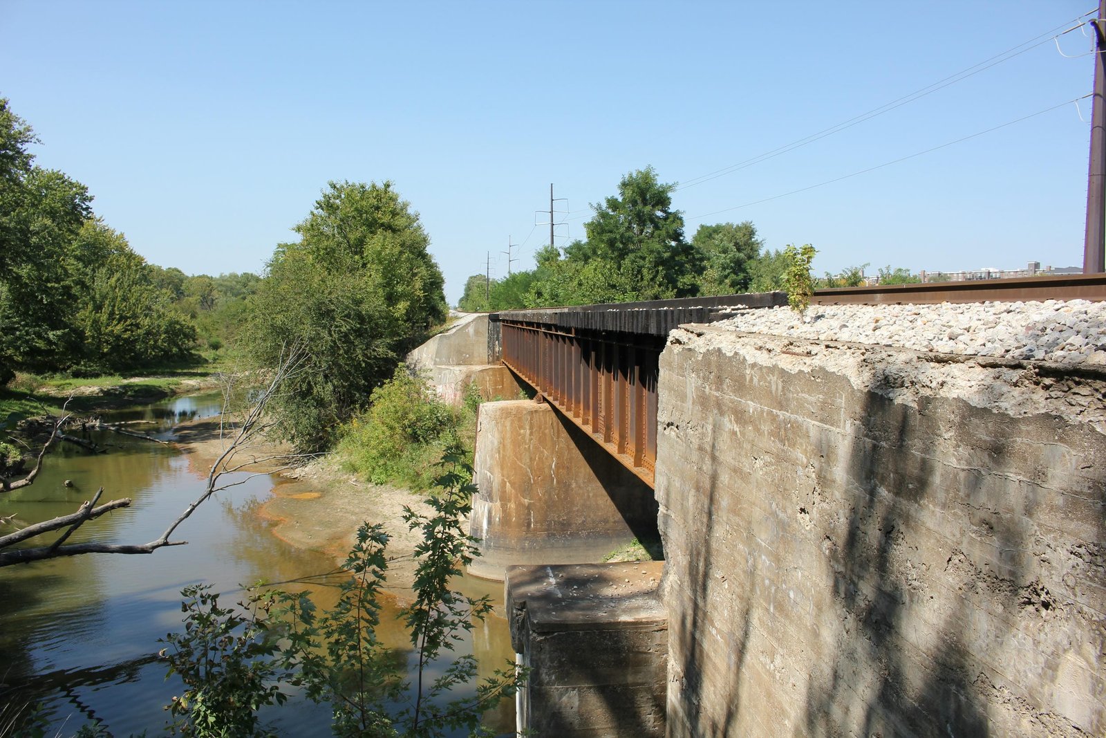 Looking west